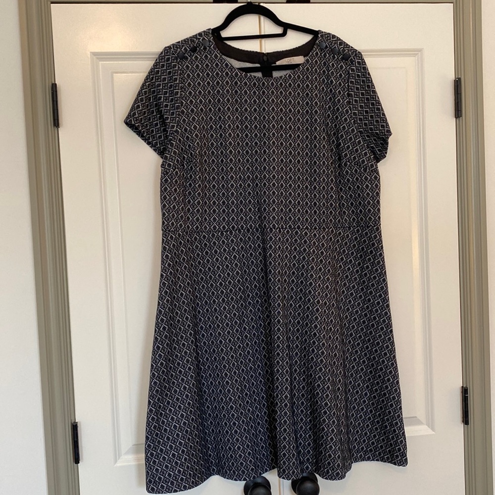 LOFT  Plus dress, 20, knee length, short sleeve